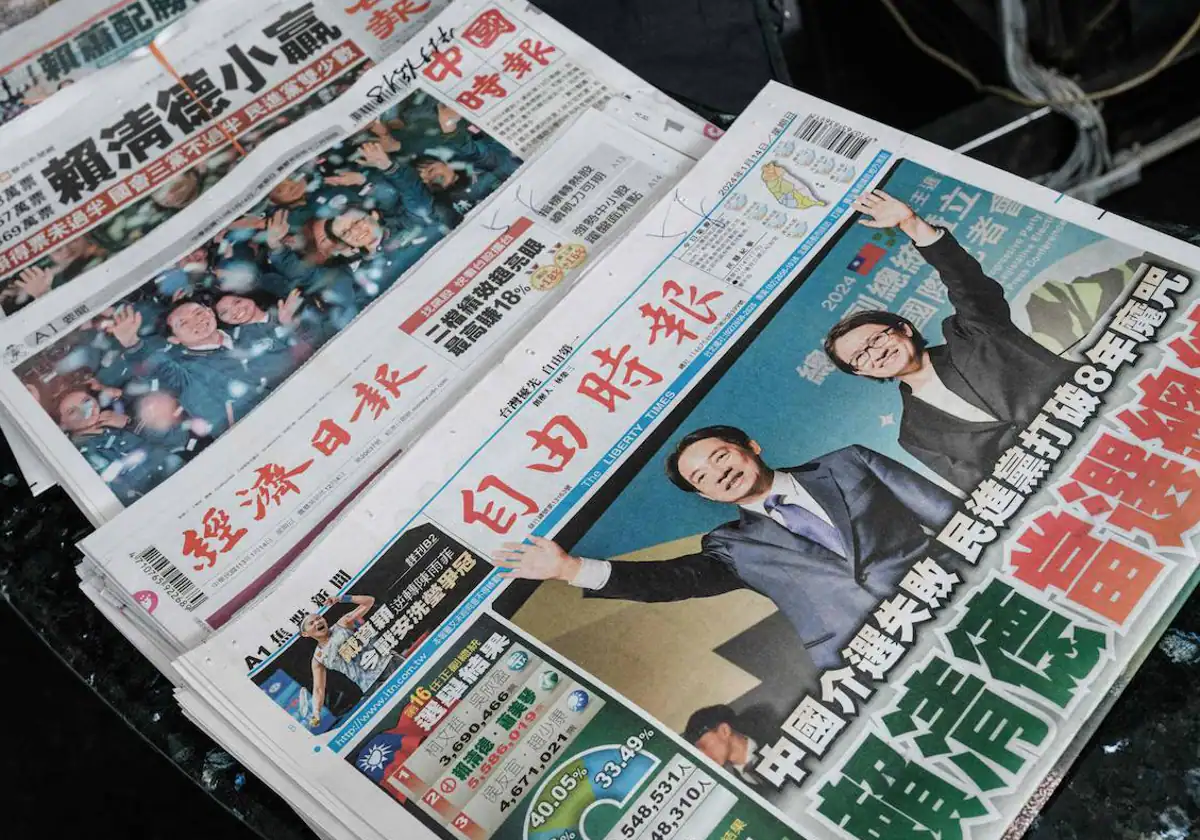 Los periódicos taiwaneses dan la victoria al Partido Progresista Democrático