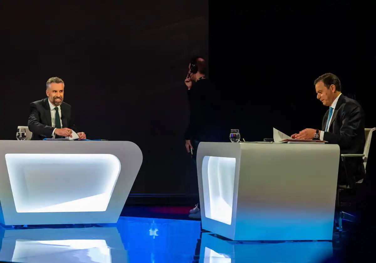 El candidato del Partido Socialista, Pedro Nuño Santos, y de Alianza Democrática, Luis Montenegro