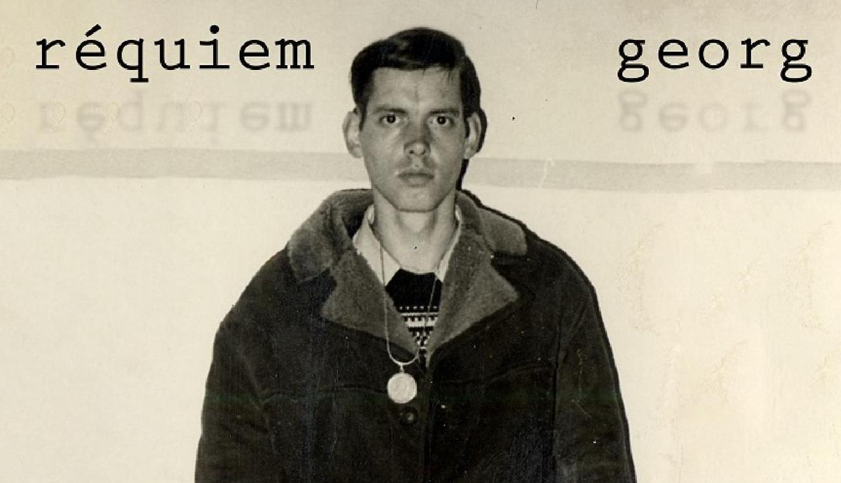 Retrato de Georg Welzel, pintado el mismo día que Puig Antich, en el cartel de un cortometraje dedicado a la investigación de su figura