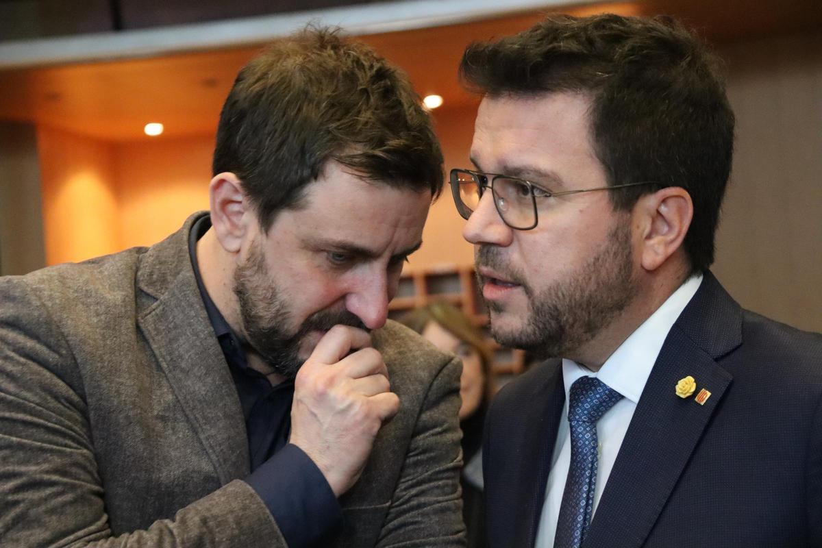 El eurodiputado Toni Comín (Junts) y el presidente Pere Aragonès están el miércoles en Bruselas.